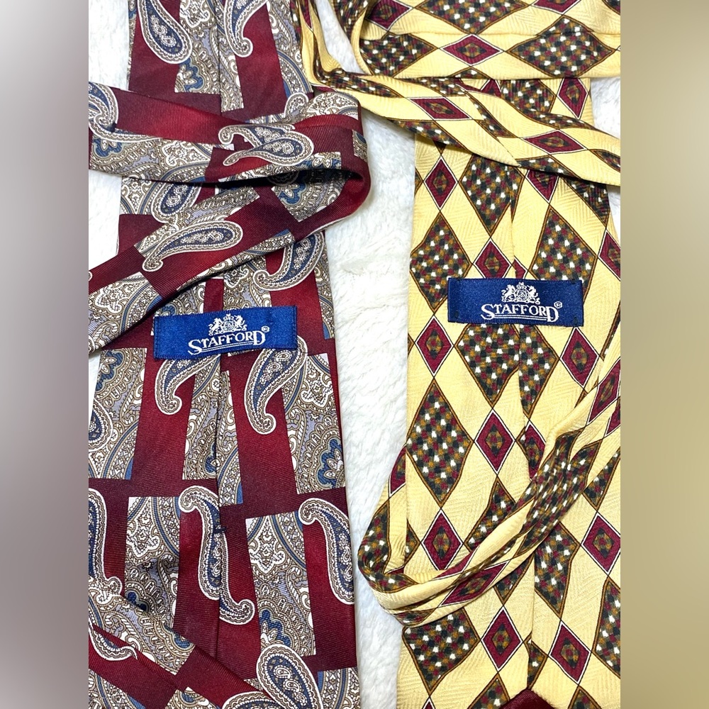 Stafford 100% Silk Ties- Lot of‎ 2